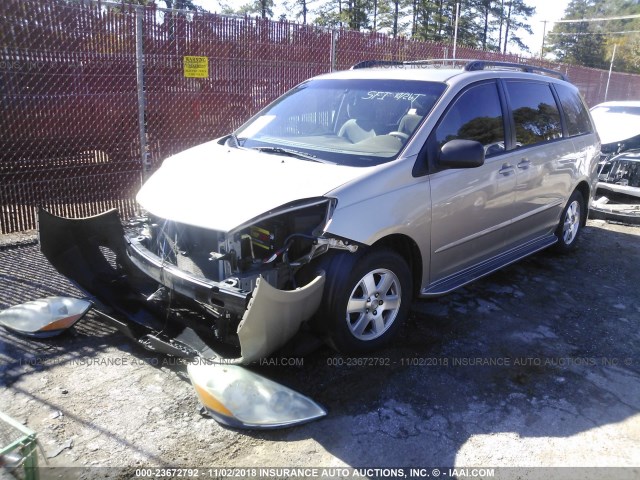 5TDZA23C86S432234 - 2006 TOYOTA SIENNA CE/LE GOLD photo 2