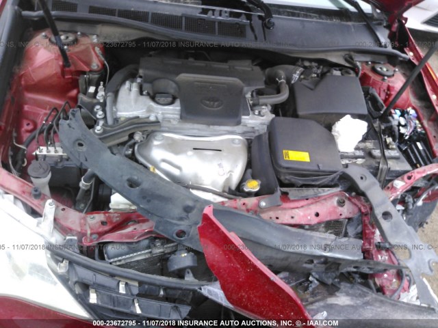 4T4BF1FK6DR331820 - 2013 TOYOTA CAMRY L/SE/LE/XLE 红色 照片 10