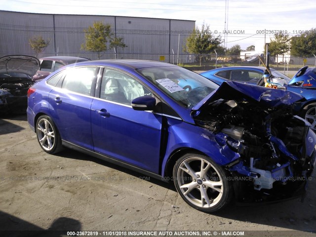 1FADP3J27FL311713 - 2015 FORD FOCUS TITANIUM BLUE photo 1