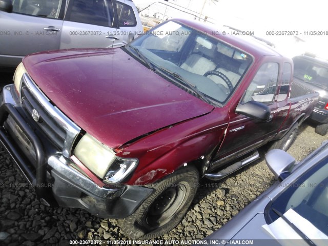 5TESN92N7YZ702769 - 2000 TOYOTA TACOMA XTRACAB PRERUNNER RED photo 2