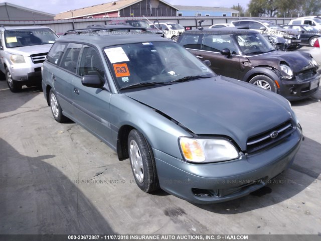 4S3BH635317309580 - 2001 SUBARU LEGACY L GREEN photo 1