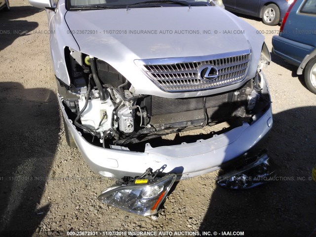 JTJHW31U282855879 - 2008 LEXUS RX 400H SILVER photo 6