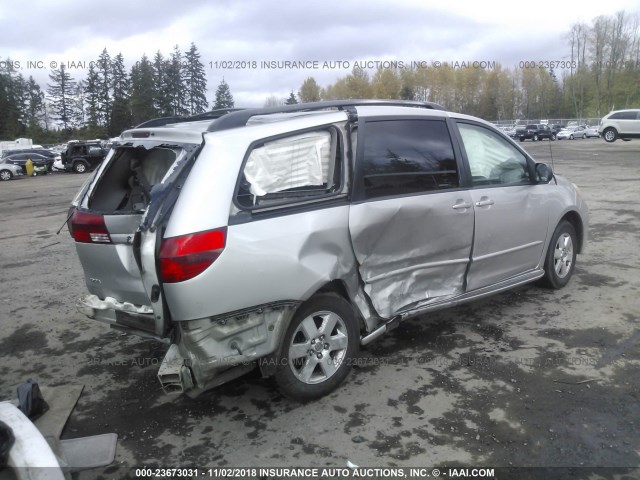 5TDZA23C24S152001 - 2004 TOYOTA SIENNA CE/LE SILVER photo 4