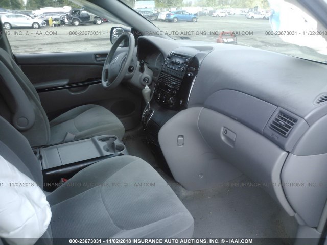 5TDZA23C24S152001 - 2004 TOYOTA SIENNA CE/LE SILVER photo 5