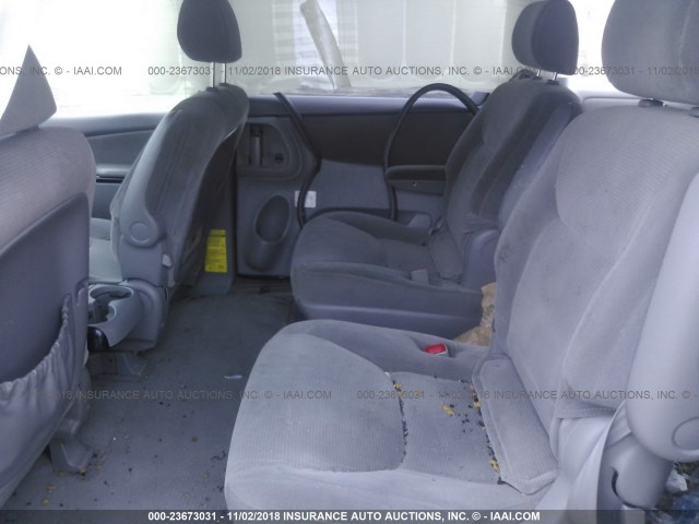 5TDZA23C24S152001 - 2004 TOYOTA SIENNA CE/LE SILVER photo 8