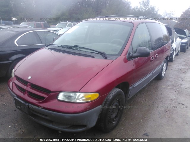 1B4GP54R3TB461411 - 1996 DODGE GRAND CARAVAN LE/ES RED photo 2