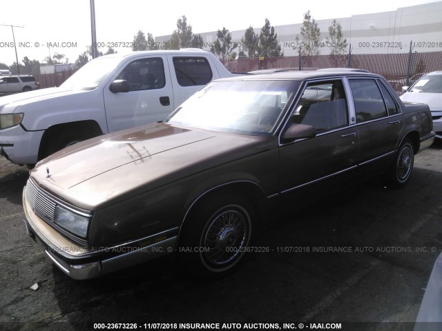 1G4HR54C3KH425626 - 1989 BUICK LESABRE LIMITED BROWN photo 2