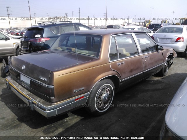 1G4HR54C3KH425626 - 1989 BUICK LESABRE LIMITED BROWN photo 4