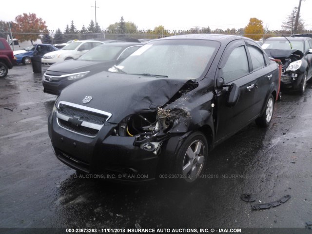 KL1TG56688B032865 - 2008 CHEVROLET AVEO LT BLACK photo 2