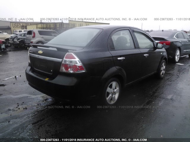 KL1TG56688B032865 - 2008 CHEVROLET AVEO LT BLACK photo 4