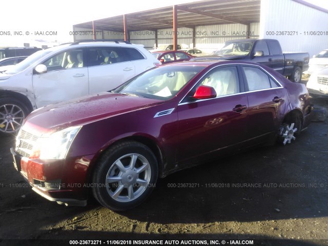 1G6DT57V090144154 - 2009 CADILLAC CTS HI FEATURE V6 RED photo 2