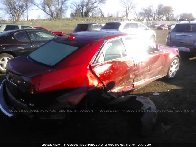 1G6DT57V090144154 - 2009 CADILLAC CTS HI FEATURE V6 RED photo 4