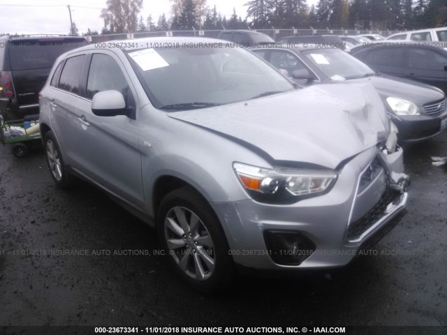 4A4AP4AU4FE024749 - 2015 MITSUBISHI OUTLANDER SPORT SE/GT SILVER photo 1