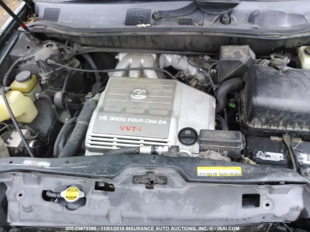 JT6GF10U7Y0053142 - 2000 LEXUS RX 300 GREEN photo 10