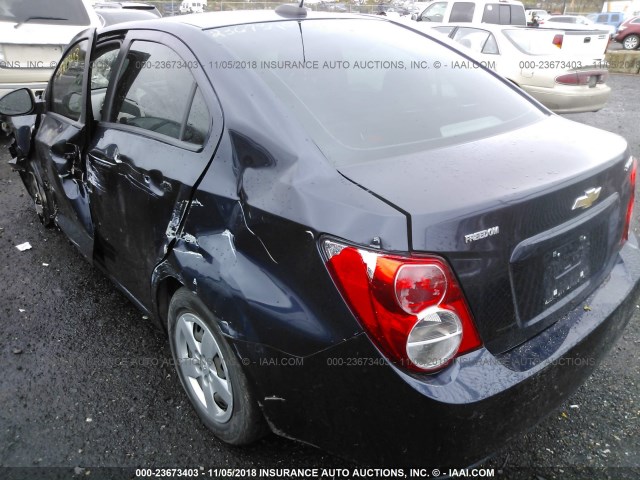 1G1JA5SHXF4178686 - 2015 CHEVROLET SONIC LS BLUE photo 3