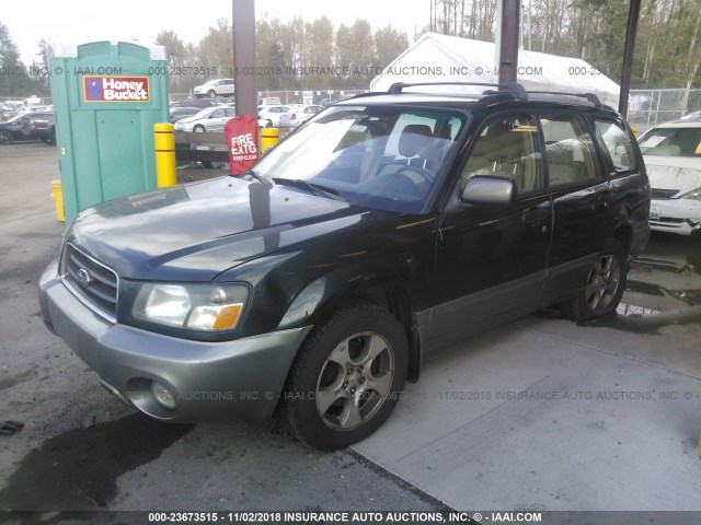 JF1SG65614H765946 - 2004 SUBARU FORESTER 2.5XS მწვანე ფოტო 2