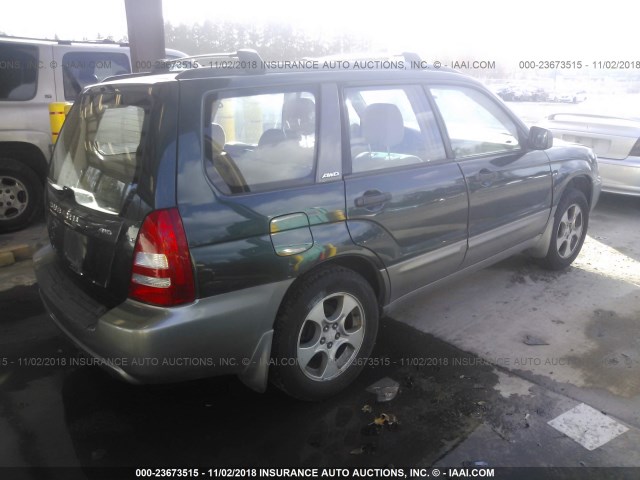 JF1SG65614H765946 - 2004 SUBARU FORESTER 2.5XS მწვანე ფოტო 4