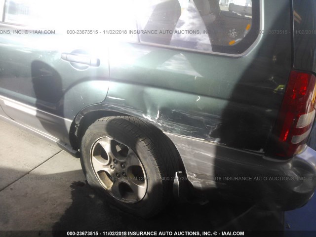 JF1SG65614H765946 - 2004 SUBARU FORESTER 2.5XS მწვანე ფოტო 6