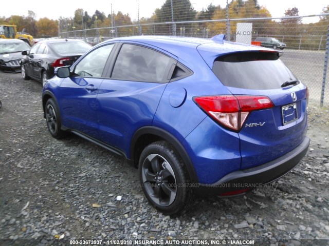 3CZRU6H54JM715421 - 2018 HONDA HR-V EX BLUE photo 3