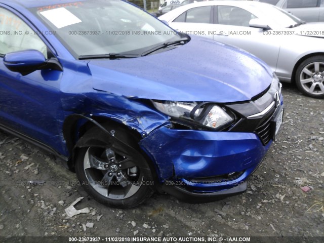 3CZRU6H54JM715421 - 2018 HONDA HR-V EX BLUE photo 6