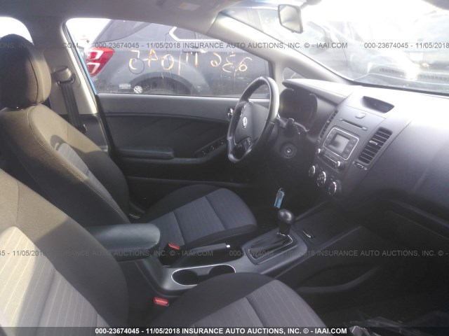 KNAFX4A8XF5361424 - 2015 KIA FORTE EX BLUE photo 5