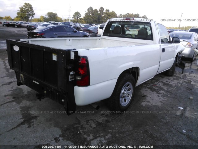 3GCEC14X57G155465 - 2007 CHEVROLET SILVERADO C1500 CLASSIC WHITE photo 4