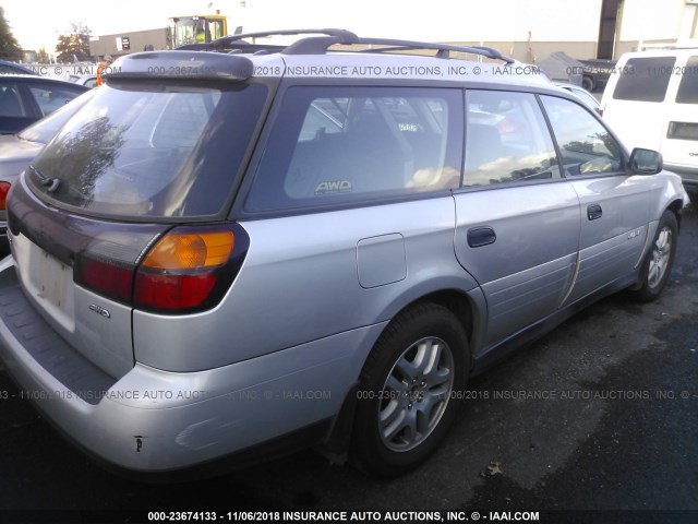 4S3BH675847621747 - 2004 SUBARU LEGACY OUTBACK AWP SILVER photo 4