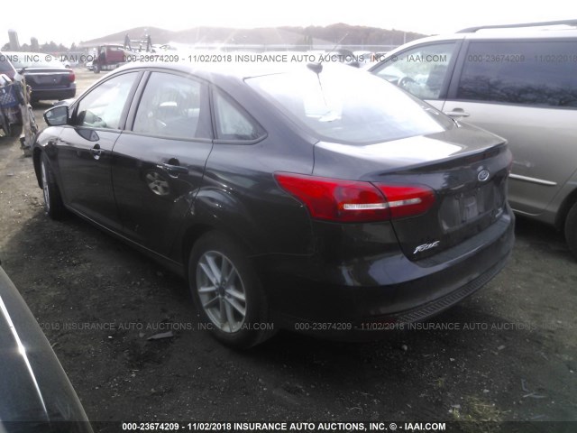 1FADP3F24FL239247 - 2015 FORD FOCUS SE BLACK photo 3