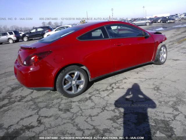 1G2ZH18N874109318 - 2007 PONTIAC G6 GT RED photo 4