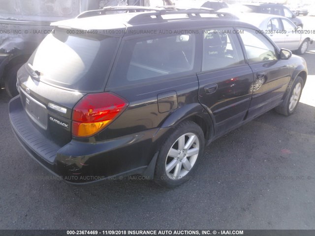 4S4BP62C067317450 - 2006 SUBARU LEGACY OUTBACK 2.5I LIMITED BLACK photo 4