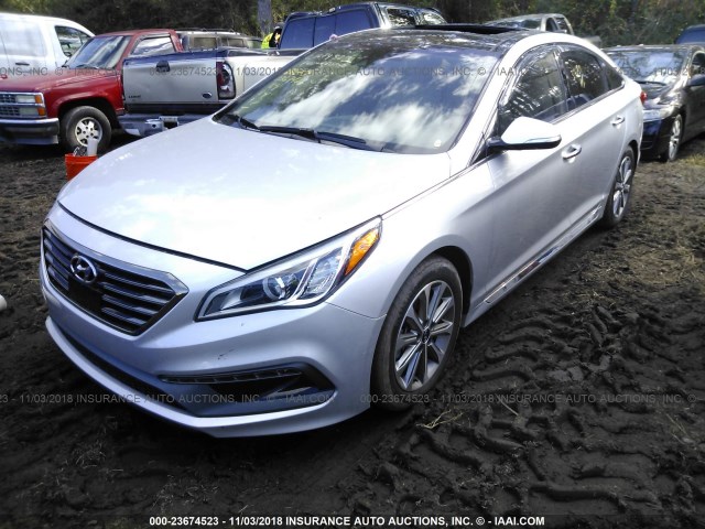 5NPE34AF0GH407482 - 2016 HYUNDAI SONATA SPORT/LIMITED SILVER photo 2