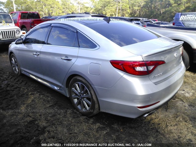 5NPE34AF0GH407482 - 2016 HYUNDAI SONATA SPORT/LIMITED SILVER photo 3