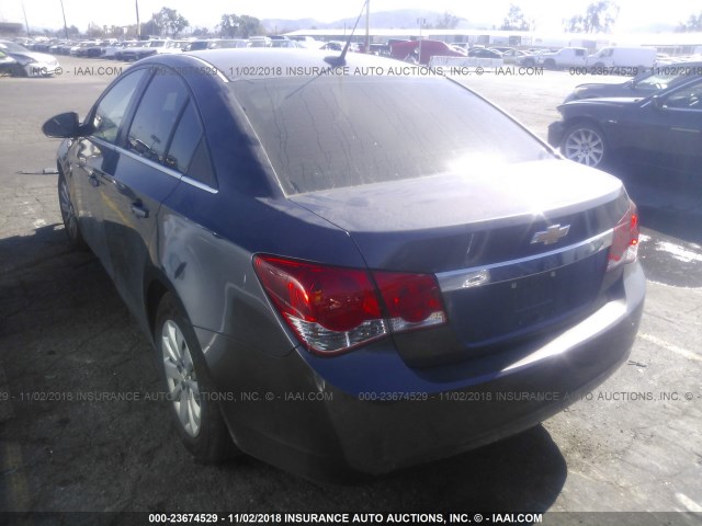 1G1PC5SH3B7158163 - 2011 CHEVROLET CRUZE LS GRAY photo 3