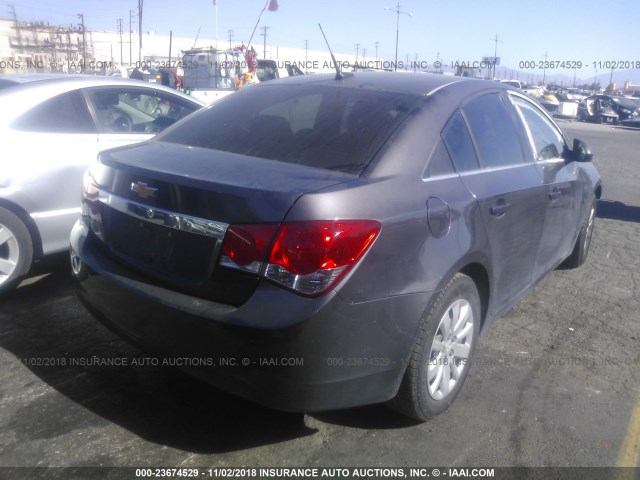 1G1PC5SH3B7158163 - 2011 CHEVROLET CRUZE LS GRAY photo 4