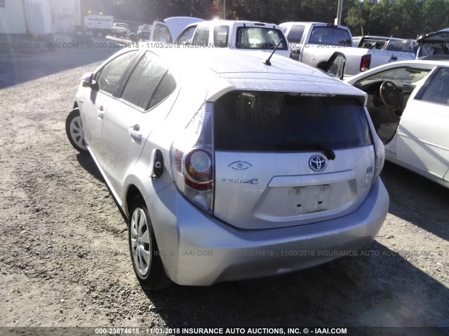 JTDKDTB31C1519093 - 2012 TOYOTA PRIUS C GRAY photo 3