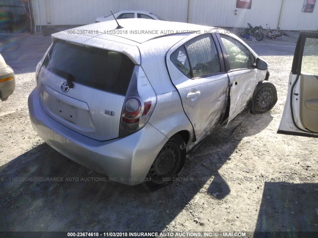 JTDKDTB31C1519093 - 2012 TOYOTA PRIUS C GRAY photo 4