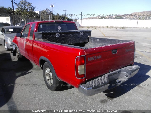 1N6DD26S4WC386310 - 1998 NISSAN FRONTIER KING CAB XE/KING CAB SE RED photo 3