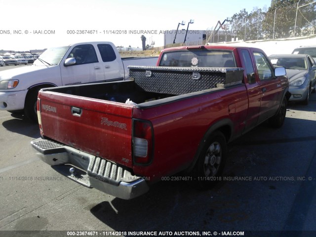 1N6DD26S4WC386310 - 1998 NISSAN FRONTIER KING CAB XE/KING CAB SE RED photo 4