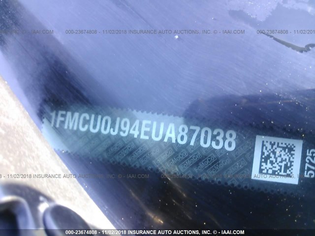 1FMCU0J94EUA87038 - 2014 FORD ESCAPE TITANIUM BLACK photo 9