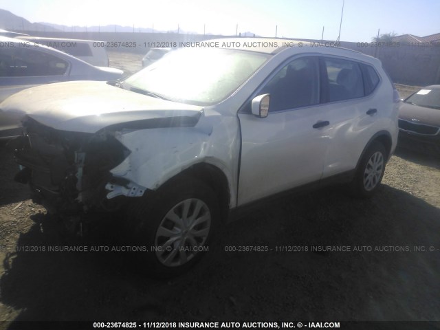 5N1AT2MV1GC795478 - 2016 NISSAN ROGUE S/SL/SV WHITE photo 2