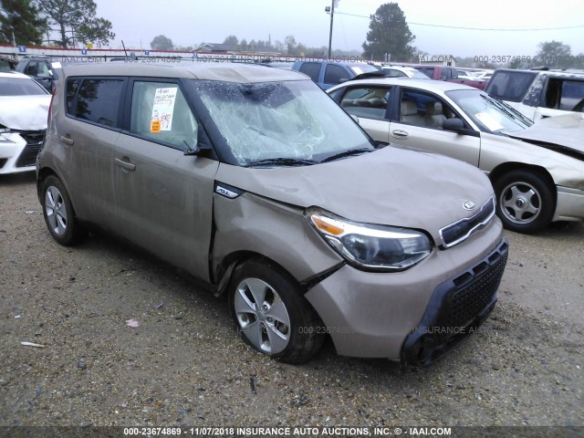 KNDJN2A25G7332440 - 2016 KIA SOUL BROWN photo 1