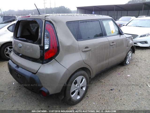 KNDJN2A25G7332440 - 2016 KIA SOUL BROWN photo 4