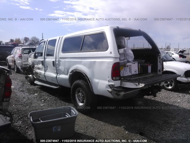 1FTSW31F82ED41535 - 2002 FORD F350 SRW SUPER DUTY WHITE photo 3