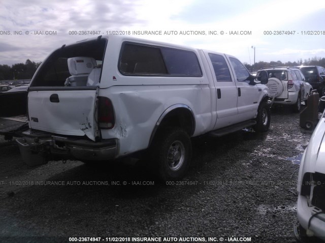 1FTSW31F82ED41535 - 2002 FORD F350 SRW SUPER DUTY WHITE photo 4