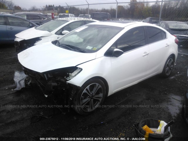 KNAFZ4A85F5264416 - 2015 KIA FORTE EX WHITE photo 2