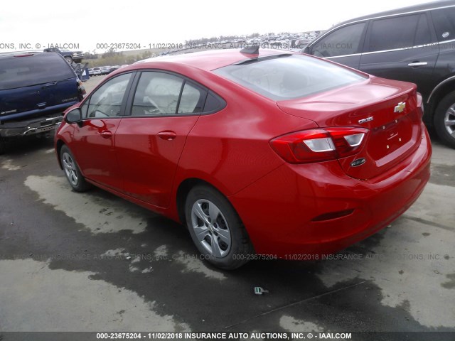 1G1BB5SMXH7240765 - 2017 CHEVROLET CRUZE LS RED photo 3