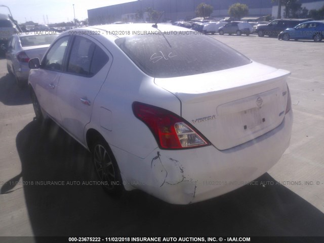 3N1CN7AP8CL860290 - 2012 NISSAN VERSA S/SV/SL WHITE photo 3