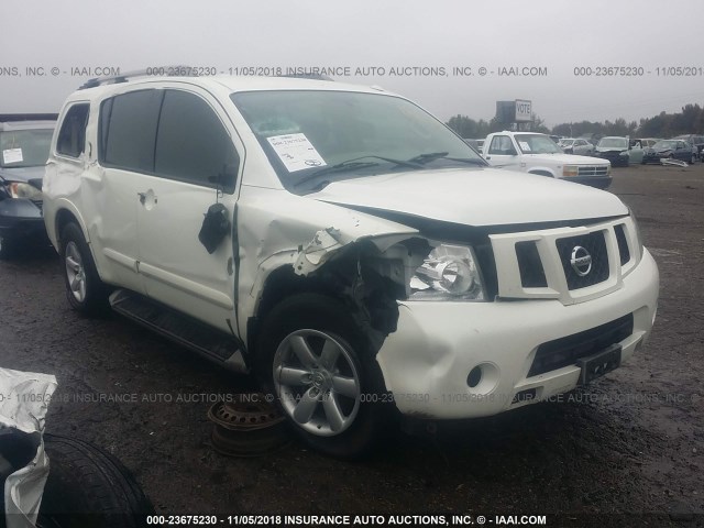 5N1BA0ND2DN610505 - 2013 NISSAN ARMADA SV/SL/PLATINUM WHITE photo 1