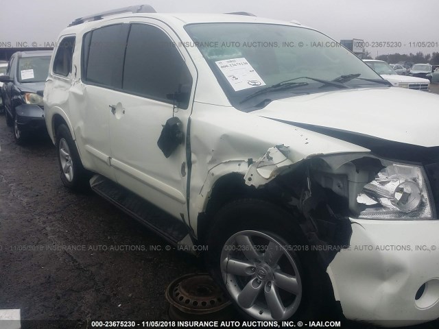 5N1BA0ND2DN610505 - 2013 NISSAN ARMADA SV/SL/PLATINUM WHITE photo 6