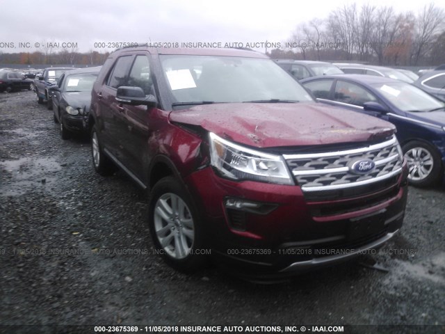 1FM5K8D89JGB50398 - 2018 FORD EXPLORER XLT RED photo 1